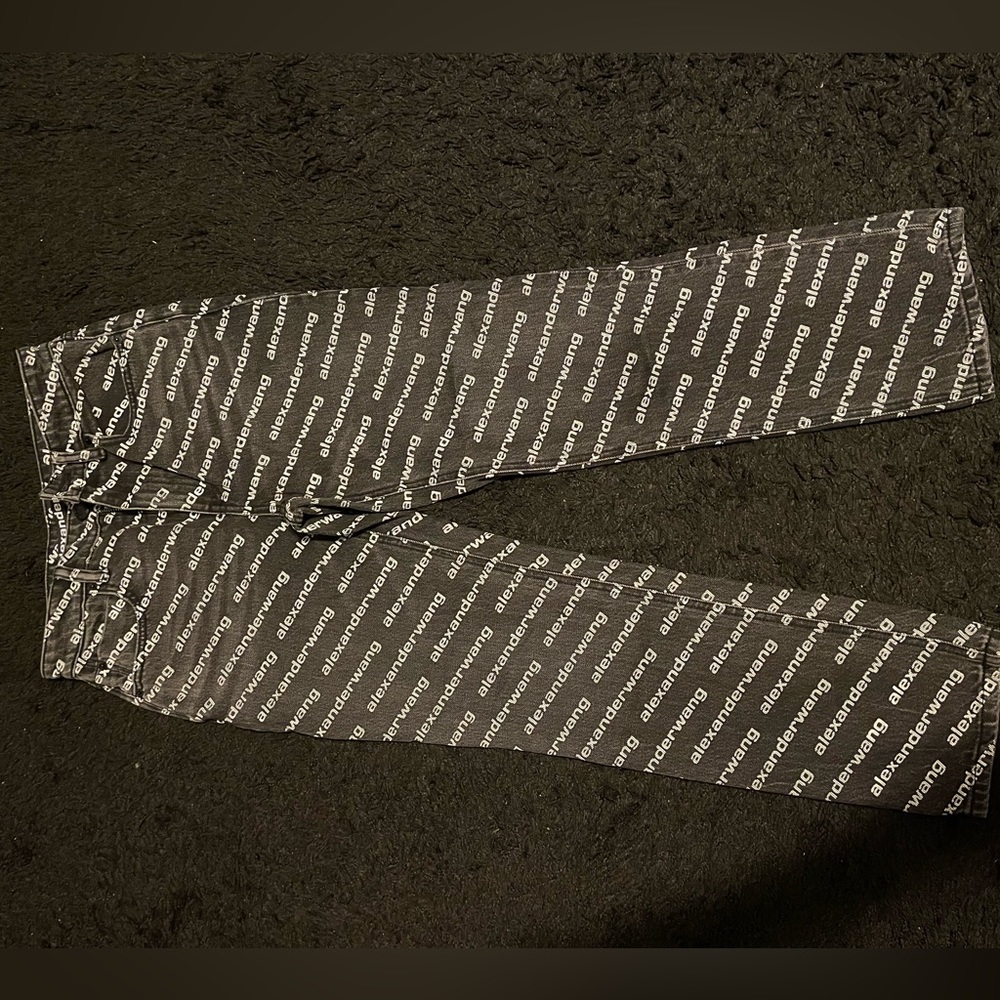 Alexander Wang logo jeans